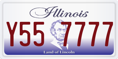 IL license plate Y557777