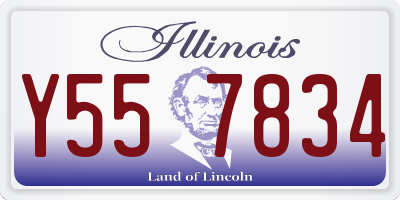 IL license plate Y557834