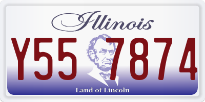 IL license plate Y557874