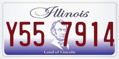 IL license plate Y557914