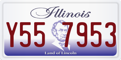 IL license plate Y557953