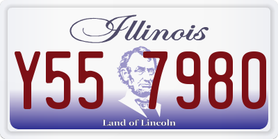 IL license plate Y557980