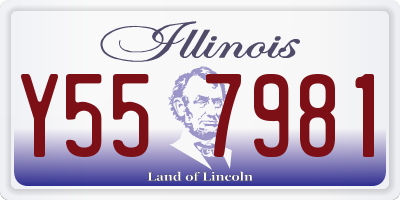 IL license plate Y557981