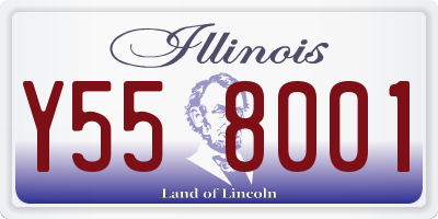 IL license plate Y558001