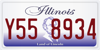 IL license plate Y558934
