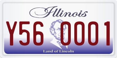 IL license plate Y560001