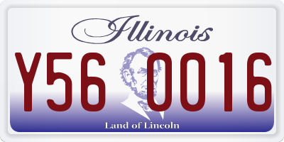 IL license plate Y560016
