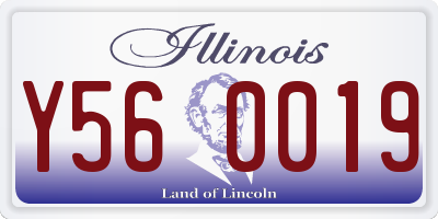 IL license plate Y560019