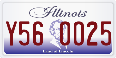 IL license plate Y560025