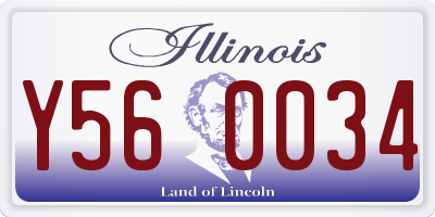 IL license plate Y560034