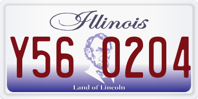 IL license plate Y560204