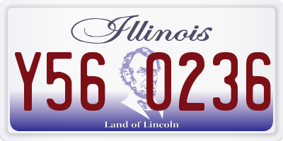 IL license plate Y560236