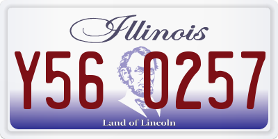 IL license plate Y560257
