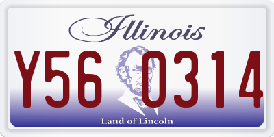 IL license plate Y560314