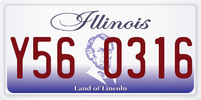 IL license plate Y560316