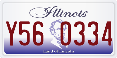 IL license plate Y560334