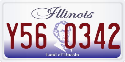 IL license plate Y560342