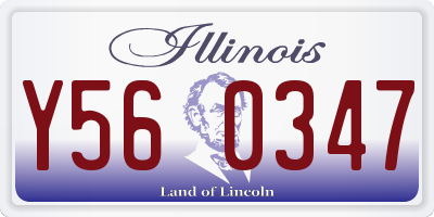 IL license plate Y560347