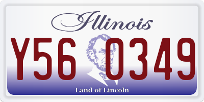 IL license plate Y560349