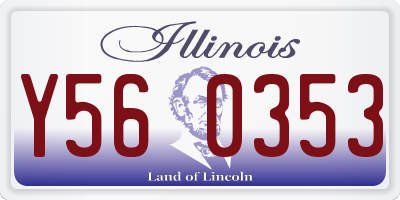 IL license plate Y560353