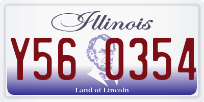 IL license plate Y560354