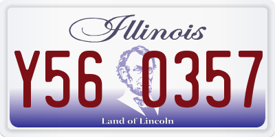 IL license plate Y560357