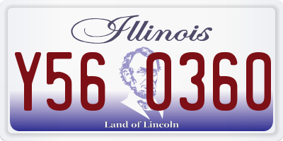 IL license plate Y560360