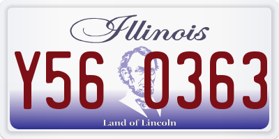 IL license plate Y560363