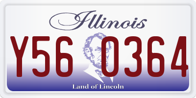 IL license plate Y560364