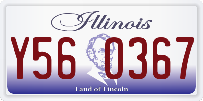 IL license plate Y560367