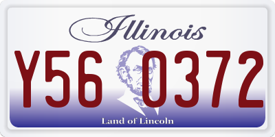 IL license plate Y560372