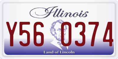 IL license plate Y560374