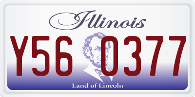 IL license plate Y560377