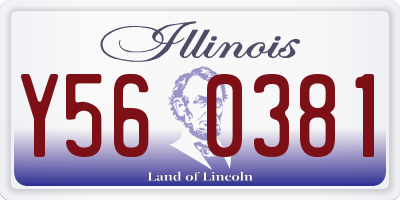 IL license plate Y560381