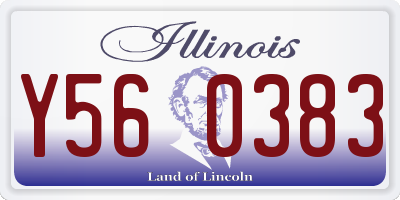 IL license plate Y560383