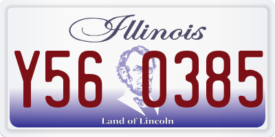 IL license plate Y560385
