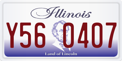 IL license plate Y560407