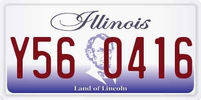 IL license plate Y560416
