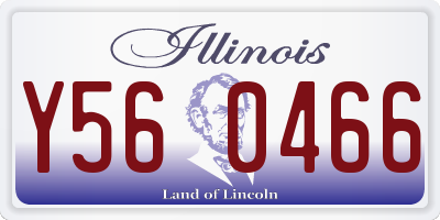 IL license plate Y560466
