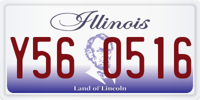IL license plate Y560516