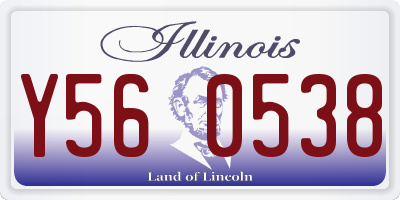 IL license plate Y560538