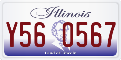 IL license plate Y560567