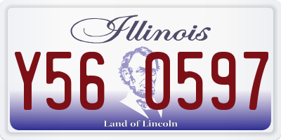 IL license plate Y560597