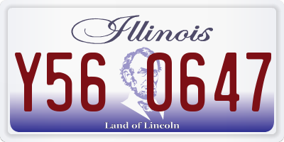 IL license plate Y560647