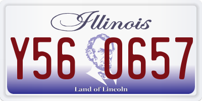 IL license plate Y560657