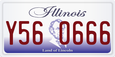 IL license plate Y560666