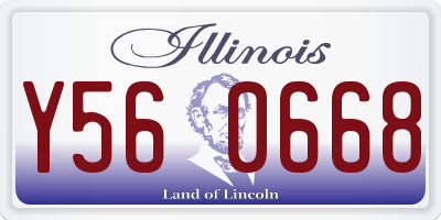 IL license plate Y560668