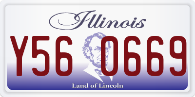 IL license plate Y560669