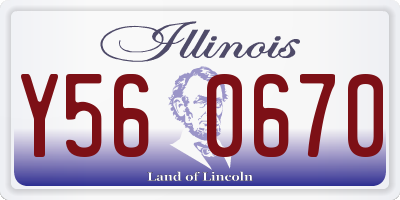 IL license plate Y560670
