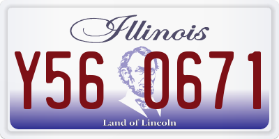 IL license plate Y560671